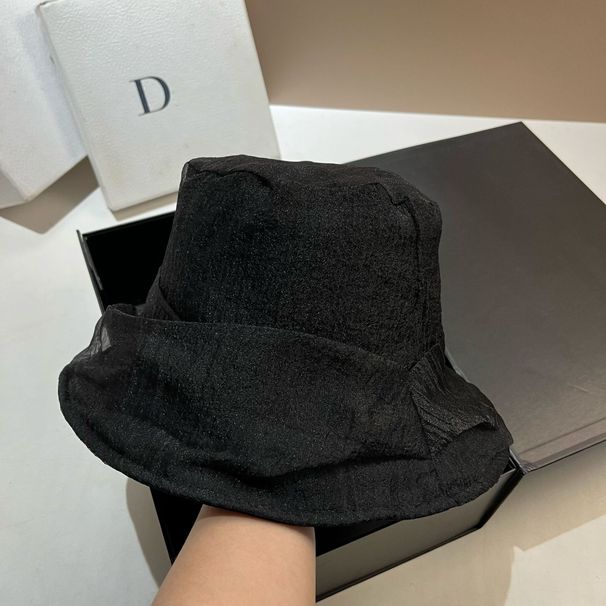 2025 Koreanische Version Hochwertiger Wolkengarn-Fischer Frühlings-Sommer-Fee Vielseitiger UV-Schutz-Eimer Modischer Künstlerischer_voghion.com