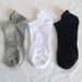 6Pairs Women Men Couple Student Cotton New Plus Size Sports Ear Mesh Spot Running Solid Color Boat Ankle Socks_voghion.com