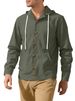 Spring And Autumn Men's Button Down Shirt Loose Linen Casual Simple Beach Hooded Long Sleeved Jacket_voghion.com