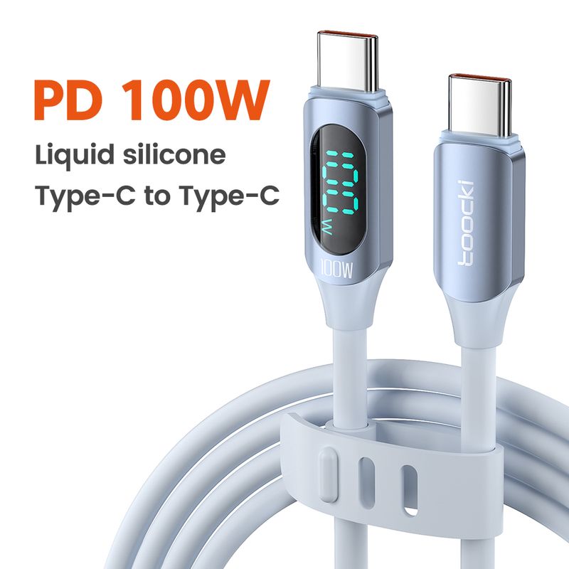 Toocki 100W USB Type C kabel super rychlý nabíjecí kabel vhodný pro Xiaomi Samsung Huawei Honor Fast Charging nabíjení_voghion.com
