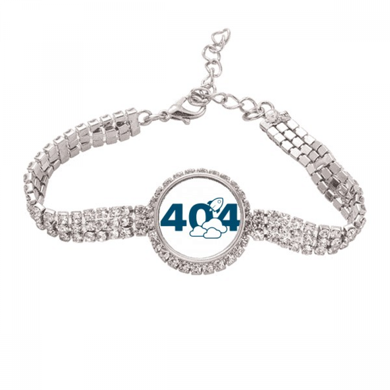 Cloud Plane Universe Error Tenniskette Fußkettchen Armband Diamantschmuck_voghion.com