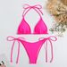 Damenbekleidung Nylon Einfarbig Split Hosenträger Frauen Sexy Triangle Bikini Neue Multi Color Badeanzug_voghion.com