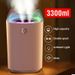 3.3L Large Capacity Double Nozzle LED Light Humidifier Ultrasonic 3300ml Essential Oil Diffuser H2o Room Air Humidifiers_voghion.com