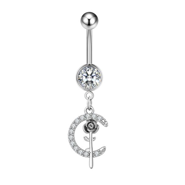 Gioielli da donna con pietre preziose, gioielli alla moda, anello da donna, nuovo piercing all'ombelico con zircone a forma di cuore_voghion.com