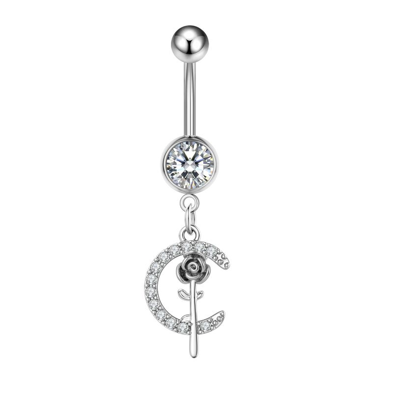 Női ékszerek cirkon köldökgyűrű új szív alakú cirkon köldök piercing ékszer_voghion.com