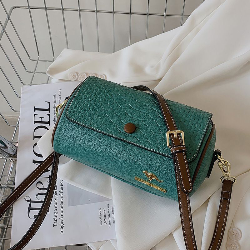 Borsa a tracolla monospalla semplice e alla moda, versatile, da donna, con motivo a coccodrillo, rotonda, nuova, leggera, di lusso_voghion.com