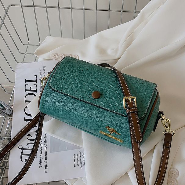 Borsa a tracolla monospalla semplice e alla moda, versatile, da donna, con motivo a coccodrillo, rotonda, nuova, leggera, di lusso_voghion.com