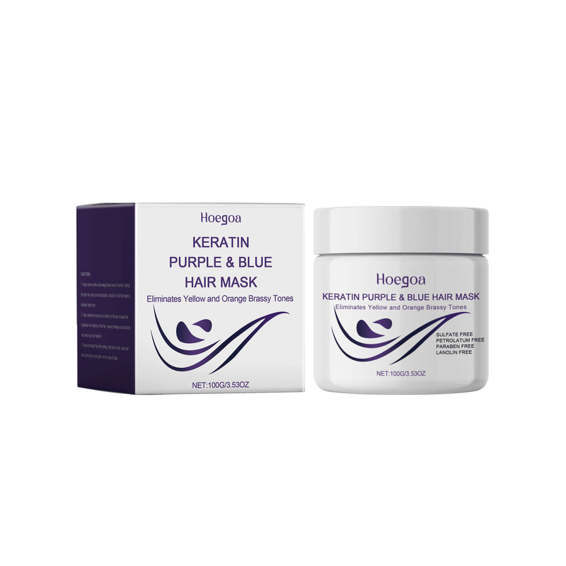 Hoegoa Keratin Purple Hair Mask Nourishes And Moisturizes Hair With A Gentle, Moist, Silky And Glossy Hair Mask_voghion.com