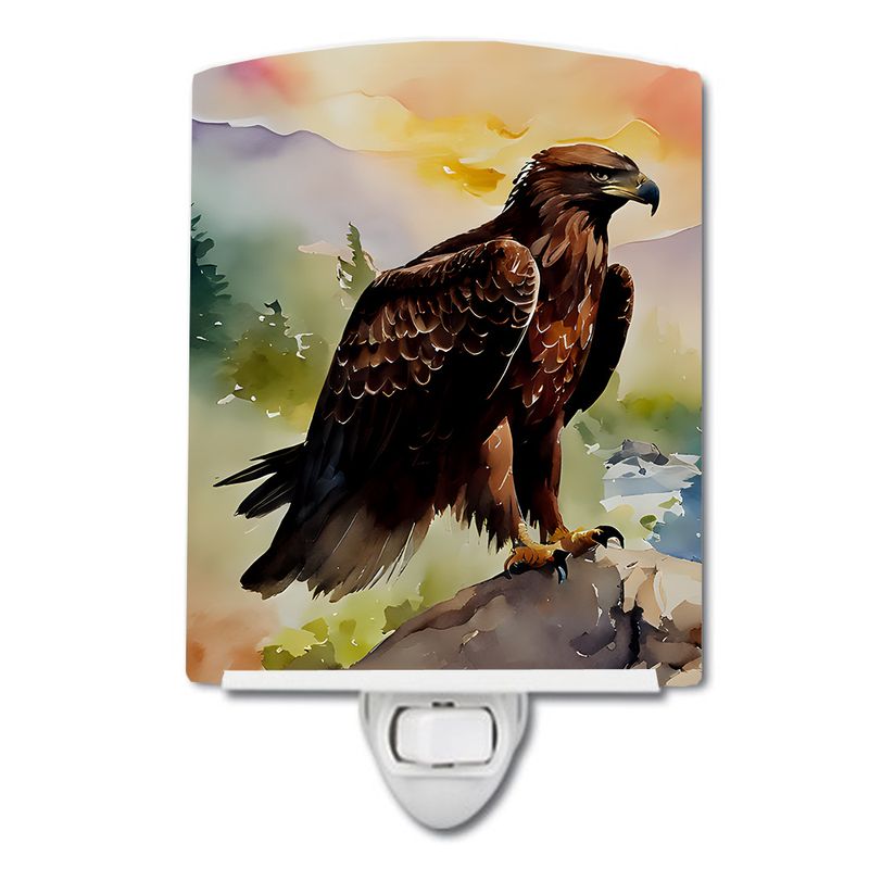 NEW Eagle Ceramic Night Light Compact, UL-Certified, Ideal for Bedroom, Bathroom, Nursery, Hallway, Kitchen, 6x4x3, Multicolor_voghion.com