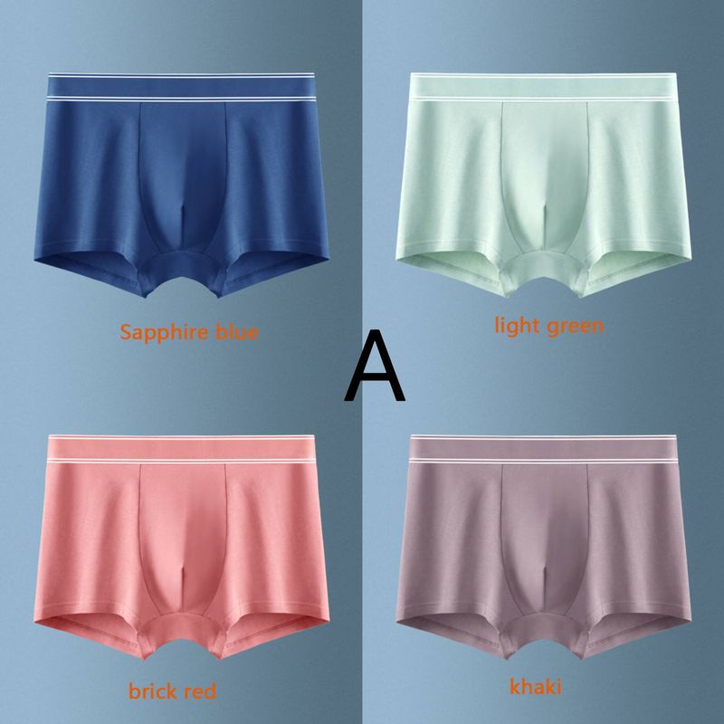 4 sztuki wysokiej jakości bokserek męskich letnich L-3XL_voghion.com