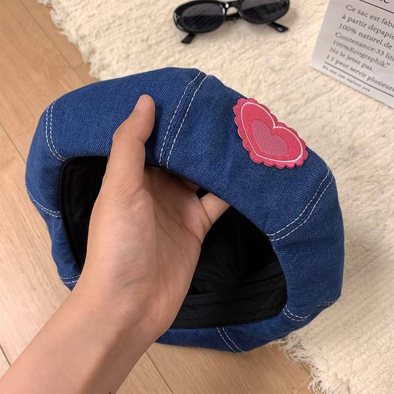Spring Fashion Hats: Women's Denim Berets, Women's Face-showing Cutie, Big-headed Hats, Painter Hats. Spring And Summer Thin Octagonal Hats_voghion.com