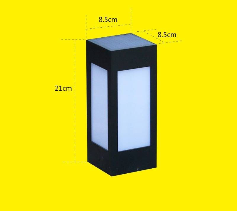 Luci da parete per esterni alimentate a energia solare, luci da giardino, luci a colonna quadrate impermeabili per cortili, ville e vialetti_voghion.com