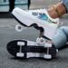 Verwandelbare 4-Rad-Rollschuhe – Einziehbare Rollen mit Sicherheitsverriegelung, stylische Freizeitschuhe_voghion.com