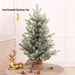 70cm Frosted PE Christmas Tree – Dual-Color Desktop Snow Dusted Pine With Realistic Flocked Branches & Bendable Tips (Winter White / Classic Green)_voghion.com