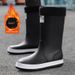 Cotton men's high tube outer waterproof rain shoes, sizes 39-44_voghion.com