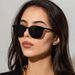 Fashion Square Sunglasses Woman Retro Brand Designer Shades Sun Glasses Female Black Vintage Cat Eye Driving Oculos De Sol_voghion.com