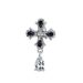 Piercing all'ombelico con pendente a goccia in zircone, nuovo anello a croce in acciaio inossidabile europeo e americano_voghion.com