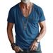 Pocket Clothing Men's V-Neck Solid Color Plus Size Casual Short Sleeve T-Shirt_voghion.com