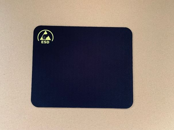 Neprekosljiva kakovostna ESD antistatična podloga za miško za čiste sobe, nedrseča, brez prahu, namensko za delavnico, črna gumijasta podloga za računalnik 22 * 18 cm_voghion.com