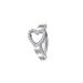 Piercing all'ombelico in acciaio inossidabile con asta cava semplice a forma di cuore transfrontaliero, disponibile all'ingrosso_voghion.com