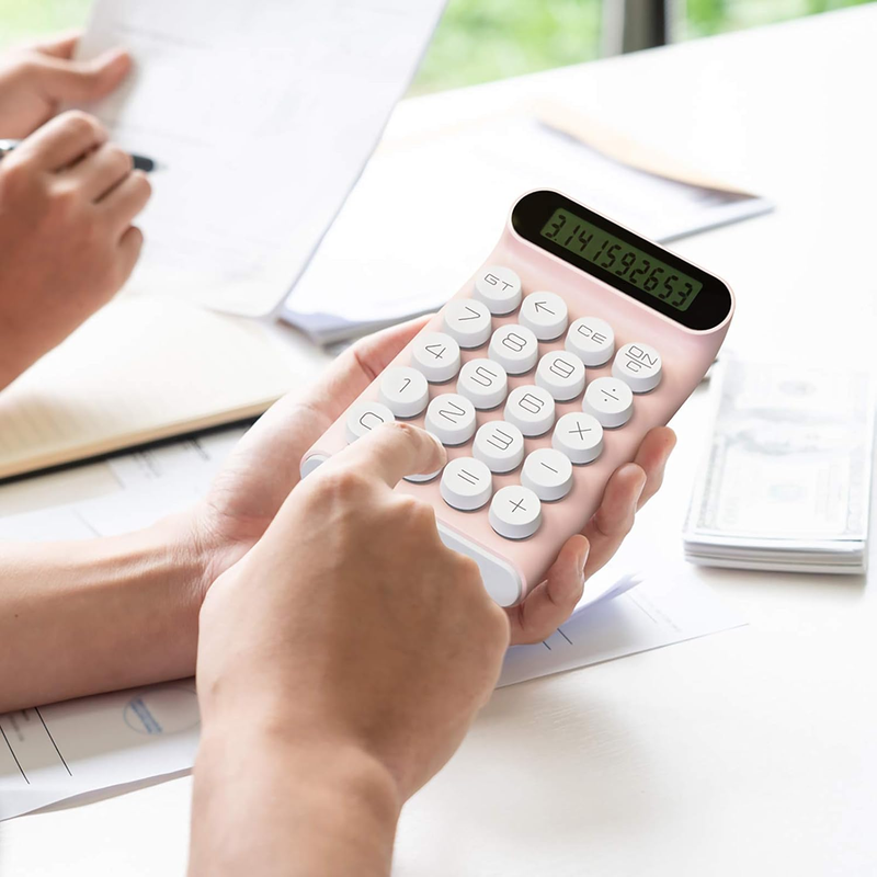 Mechanical Switch Calculator,Handheld For Daily And Basic Office,10 Digit Large LCD Display_voghion.com