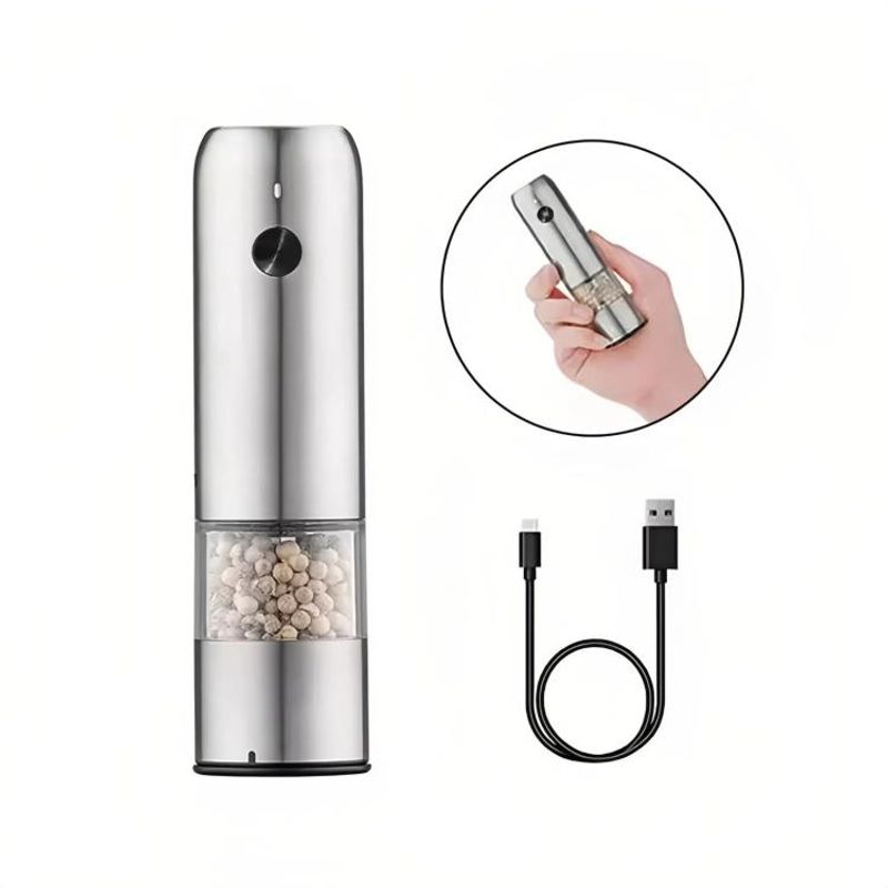 Portable Mini Electric Pepper Sea Salt Grinder_voghion.com