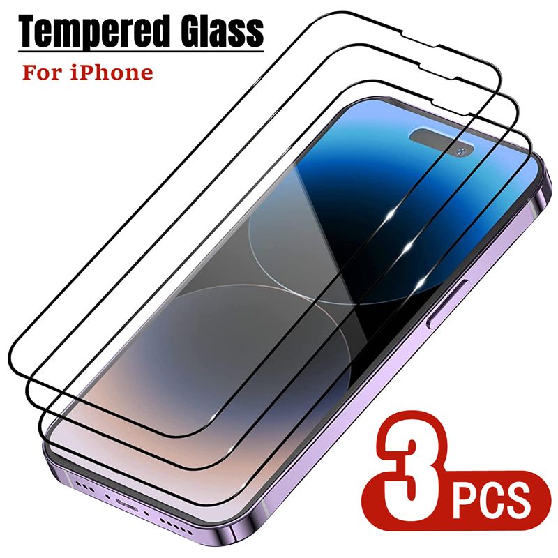 3PCS Tempered Glass for IPhone 13 12 Mini 11 Pro MAX Screen Protector for IPhone 14 Pro Max 7 8 X XR XS Max SE Protective Glass_voghion.com