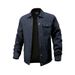 Men's Autumn Corduroy Jacket With Multiple Pockets, Slim Fit Casual Blazer For Daily Wear (Navy, Army Green, Khaki)_voghion.com