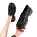 Black Small Leather Shoes Women's British Style Spring And Autumn Retro Height Increasing Summer Shoes_voghion.com