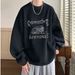 2024 New Round Neck Sweatshirt M, Autumn Casual Versatile Loose Trdy Brand Fleece Hoodless Long Sleeve T-Shirt For_voghion.com