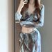Women's Swimsuit High-End Conservative Boxer Four-Piece Set Sleeve Long Skirt Tummy Control Slimming Hot Spring Swimwear_voghion.com