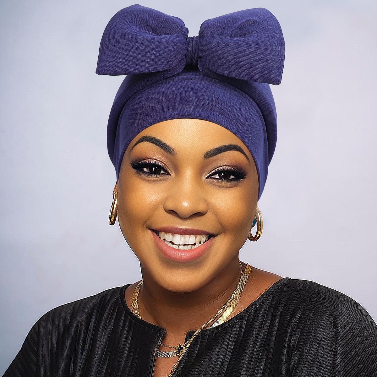 Hot Selling Turban Hat New Space Cotton Bow Pullover Hat Versatile African Indian Hat_voghion.com