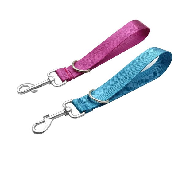 Guinzaglio per cani corto con estensione da bagno, 2,5 cm di larghezza, anello a D mobile, corda di trazione in nylon_voghion.com