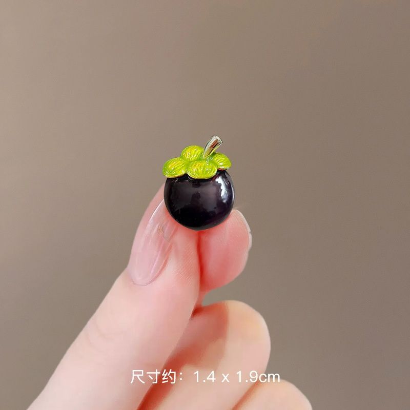 Anti-light Artifact, Cute Mangosteen Fruit Brooch, High-end Blouse, No-seam Hidden Button Pin On The Chest, Fixed Clothes_voghion.com