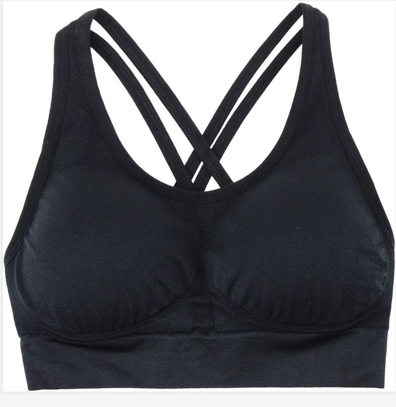 Women's high-intensity summer integrated beauty back sports running bra shockproof yoga vest with chest pad_voghion.com