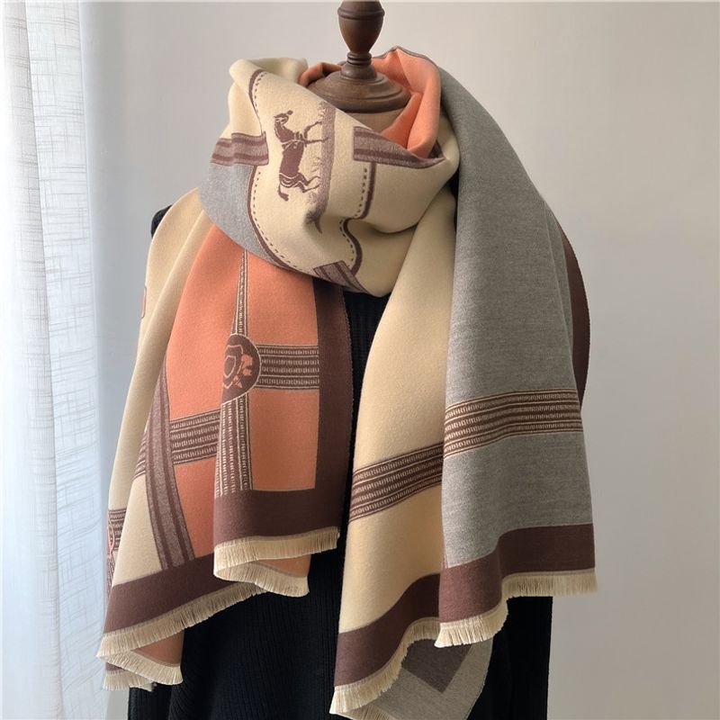 Écharpe châle en cachemire chaud pour femme, foulard design, pashmina, pour l'hiver_voghion.com