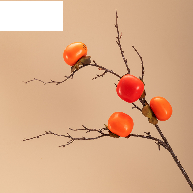 Simulation persimmon fruit INS style simulation flower manufacturer home decoration cross-border wedding wholesale flower MW10890_voghion.com