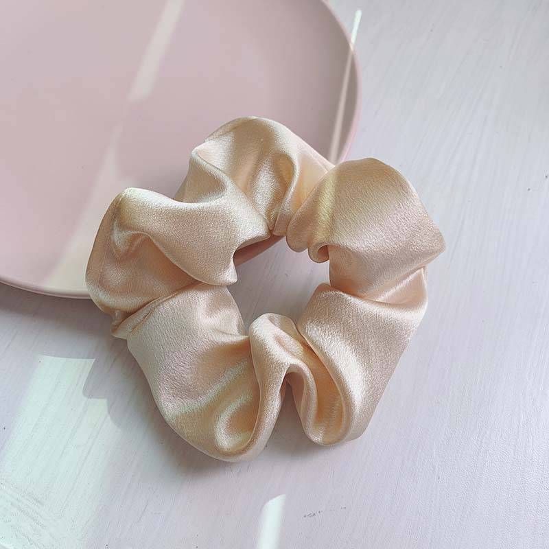 Internet hit large intestine ring hair ring small balls pearl color adult hair rope Korean jewelry store crystal satin hair ring_voghion.com