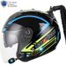 DOT & 3C Certified Motorcycle Half Helmet With Bluetooth & Braid - Lightweight ABS Shell, Dual Visor, Universal Fit For Men & Women_voghion.com