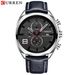Curren Classic Round Waterproof Leather Strap Watch With Date Function, Multi-Function Dial, Quartz Movement For Men And Women Calendar Watch_voghion.com