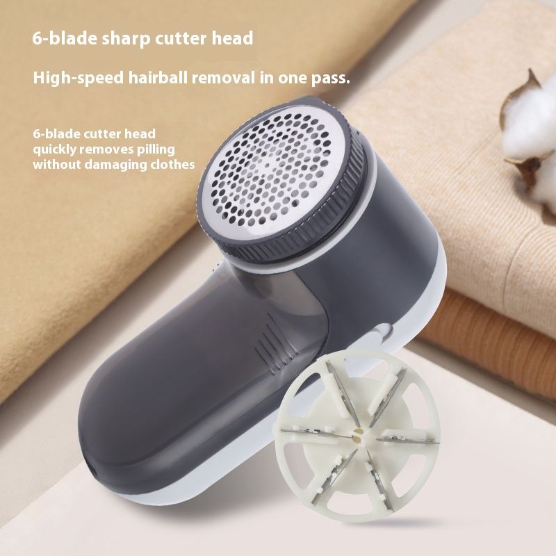 Professional Electric Fabric Shaver – USB Rechargeable Lint Remover With ABS Housing For Sweaters & Home Textiles (Black/White)_voghion.com