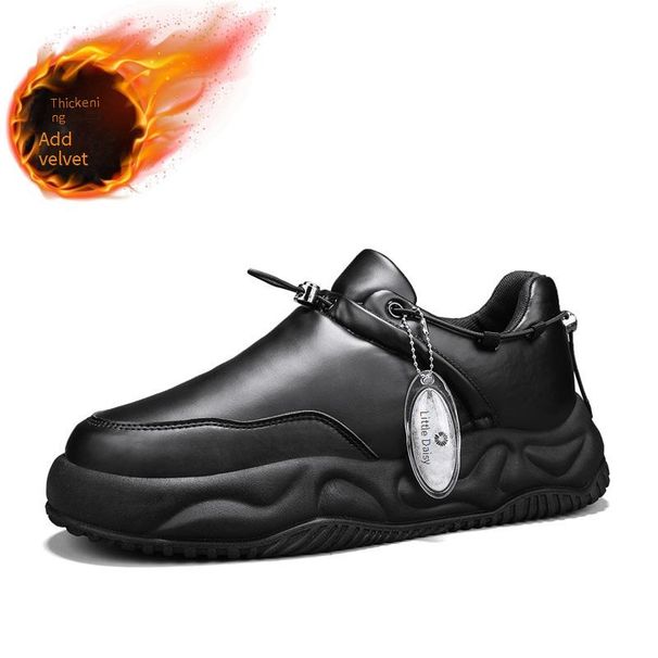 Men's Winter Snow Boots With Fleece Lining, Thickened Anti-Slip Sole, Low-Cut Warm Shoes For Cold Weather_voghion.com