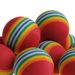 10 pezzi di palline arcobaleno in EVA, divertenti e interattive, da lanciare, da masticare, da graffiare, da masticare, da usare come giocattolo per cani._voghion.com