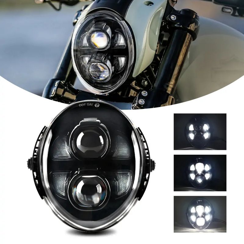 LED Headlight W/ High Low Beam DRL Motorcycle Headlamp For Harley Davidson VRSCAW V-Rod VRSCA VRSCB VRSCF 2002-2017 Breakout_voghion.com