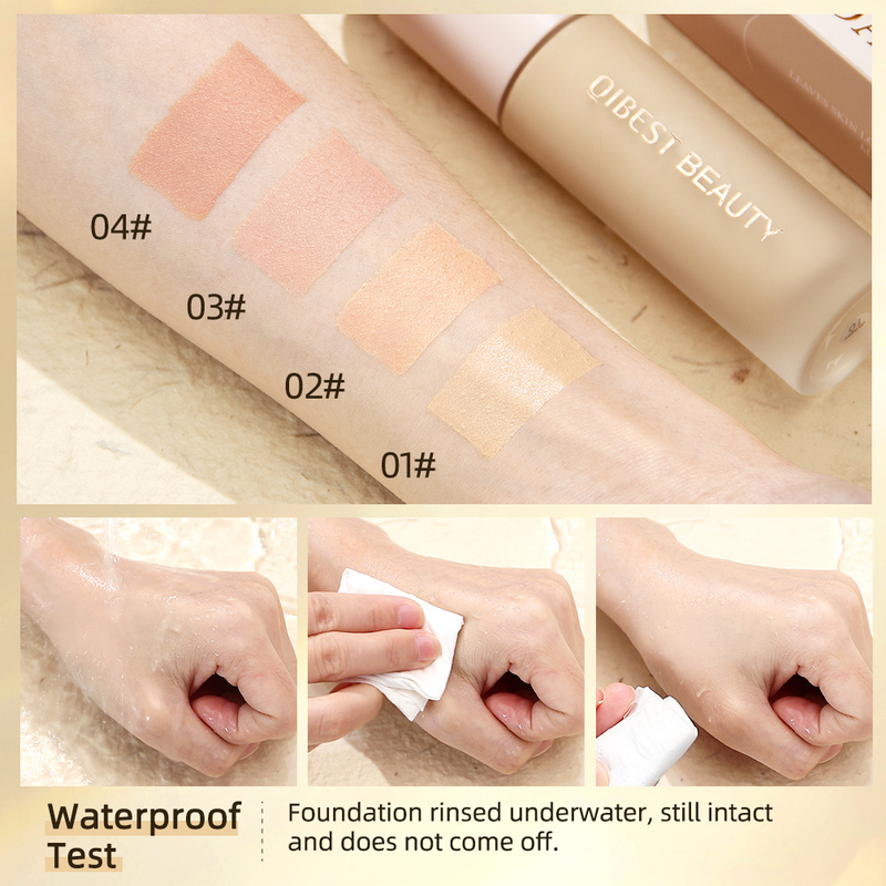carina QIBEST Liquid Foundation Concealer Matt, natürlich aufhellend, feuchtigkeitsspendend, ölkontrollierend, langanhaltend, schwer abzunehmen_voghion.com