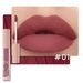 Matte Lip Glaze Long Lasting Color Lip Gloss Batom Líquido Aveludado_voghion.com