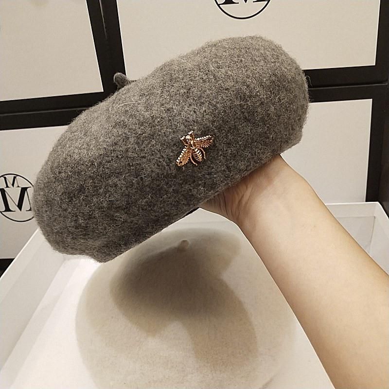 Cappello da pittore retrò con berretto britannico in lana da donna, autunno e inverno, alla moda_voghion.com