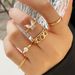 New 6-Piece Fashion Band Snake-Shaped Butterfly Ring Combination Set_voghion.com