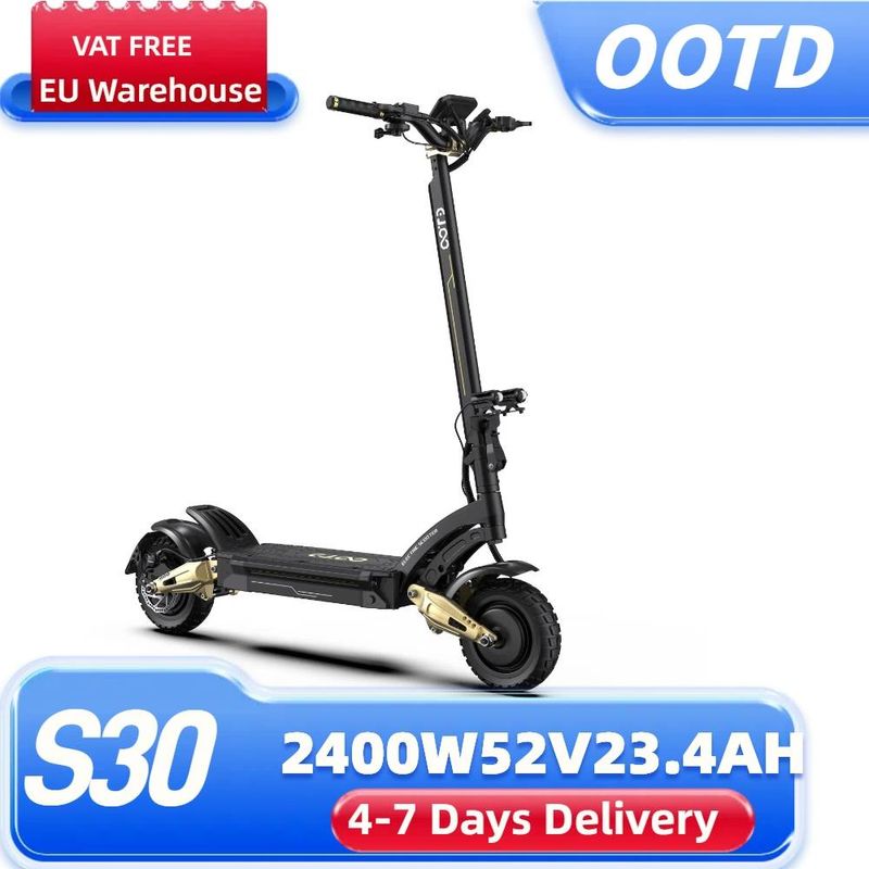 OOTD S30 10 Zoll Offroad-Elektroroller 1200W * 2 Doppelmotor 52V 23.4Ah Batterie_voghion.com