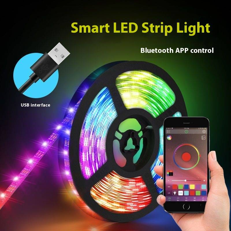 Music-Sync RGB LED Strip Lights – USB-Powered COB Light Bar With Bluetooth App & Remote Control, Waterproof For Gaming, TV, PC_voghion.com
